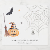 Cute Halloween Pumpkin Spiderweb Elke dag Bier Etiket (Enkel label)
