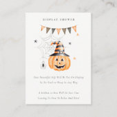 Cute Halloween Pumpkin Spooky Display Baby shower Informatiekaartje (Voorkant)
