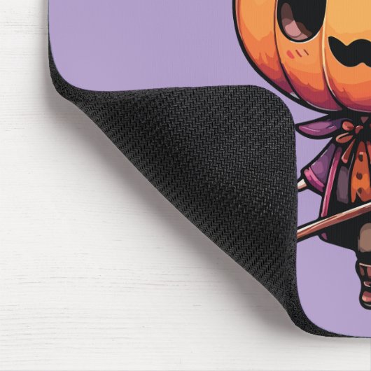 Cute Halloween pumpkin witch Muismat (Hoek)