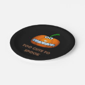 cute Halloween pumpkin with funny face Papieren Bordje (Gekanteld)