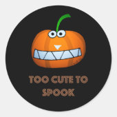 cute Halloween pumpkin with funny face Ronde Sticker (Voorkant)