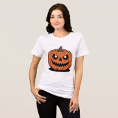 Cute Halloween Pumpkin Women’s White T-Shirt (Voorkant volledig)
