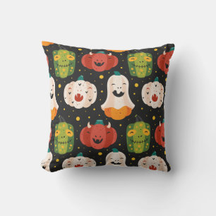 Cute Halloween Pumpkins and Gourds Kussen
