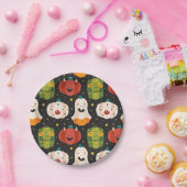 Cute Halloween Pumpkins and Gourds Papieren Bordje (Feest)