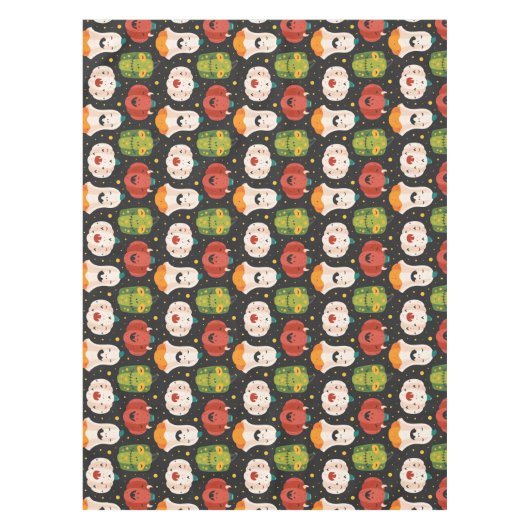 Cute Halloween Pumpkins and Gourds Tafelkleed (Voorkant)