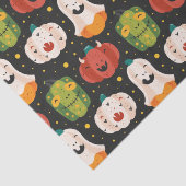 Cute Halloween Pumpkins and Gourds Tissuepapier (Detail)