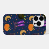 Cute Halloween Pumpkins, Cats and Moons iPhone Hoesje (Achterkant horizontaal)