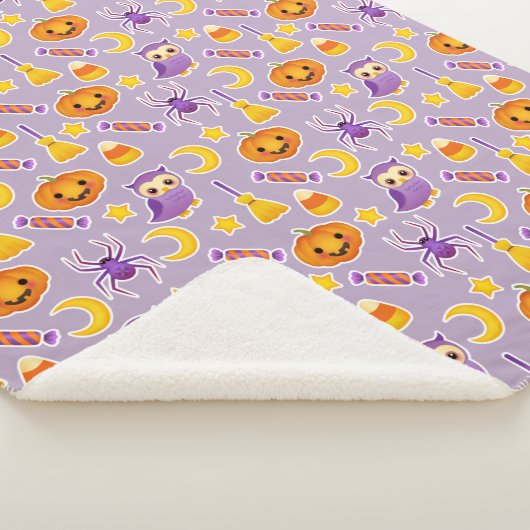 Cute Halloween Pumpkins is eigenaar van Spiders St Sherpa Deken (3/4)