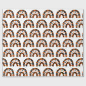 Cute Halloween Pumpkins Spider Webs Rainbow Cadeaupapier (Vlak)