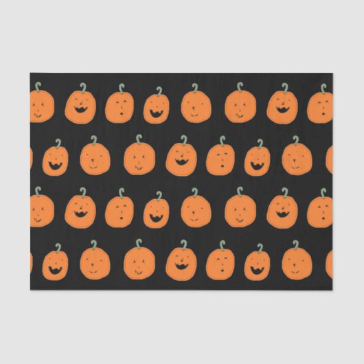 Cute Halloween Pumpkins Tissuepapier (Voorkant)