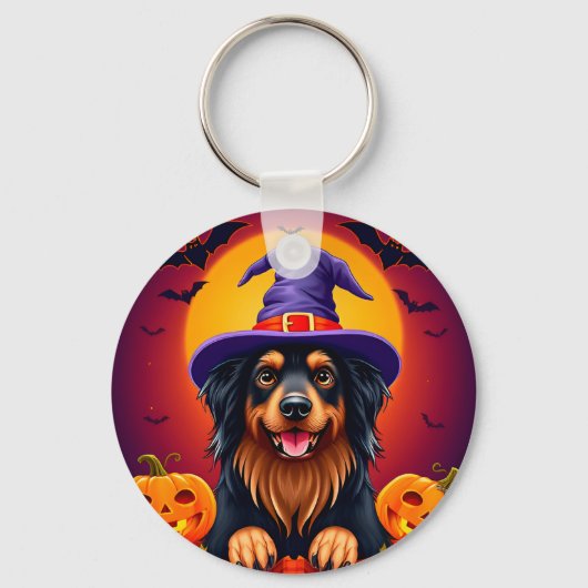 Cute Halloween Puppy Design Sleutelhanger (Voorkant)
