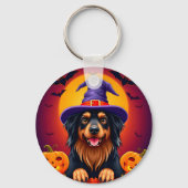 Cute Halloween Puppy Design Sleutelhanger (Achterkant)