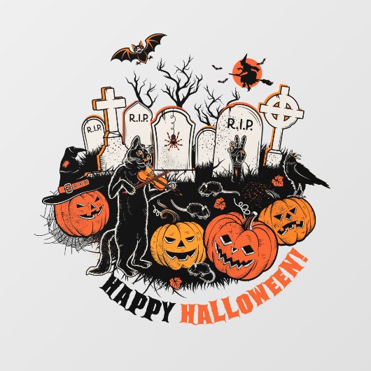 Cute Halloween Raamsticker (Vel)