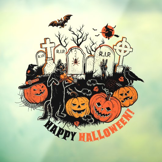 Cute Halloween Raamsticker (Vel 3)