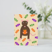 Cute Halloween Rat and Pumpkin Briefkaart (Staand voorkant)