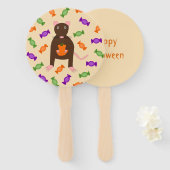 Cute Halloween Rat and Pumpkin Custom Handwaaier (Voorkant en achterkant)