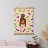 Cute Halloween Rat and Pumpkin Hangend Wandkleed (Slaapkamer)