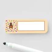 Cute Halloween Rat and Pumpkin Naamplaatje (In situ)