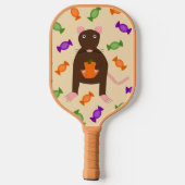 Cute Halloween Rat and Pumpkin Pickleball Paddle (Achterkant)