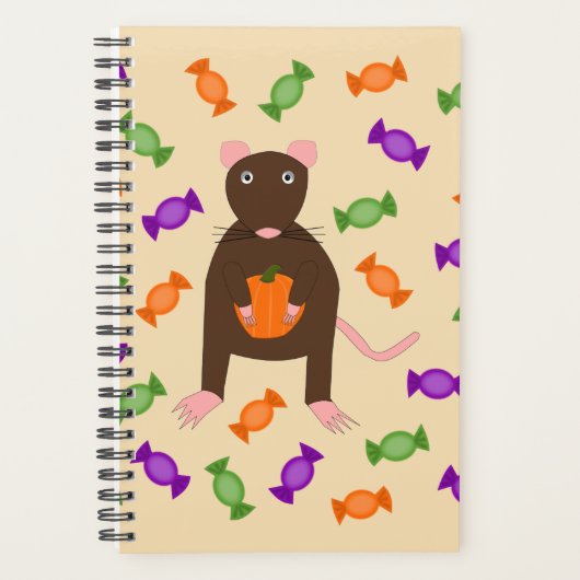 Cute Halloween Rat and Pumpkin Planner (Voorkant)