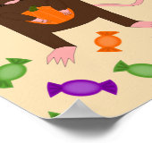 Cute Halloween Rat and Pumpkin Poster (Hoek)