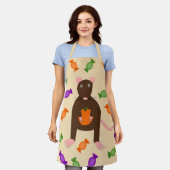 Cute Halloween Rat and Pumpkin Schort (Gedragen)