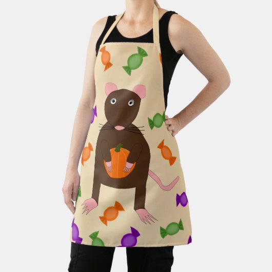Cute Halloween Rat and Pumpkin Schort (Insitu)