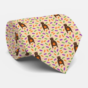 Cute Halloween Rat and Pumpkin Stropdas