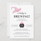 Cute Halloween Roze een Baby Is Op Komst Baby Borr Kaart (Voorkant)