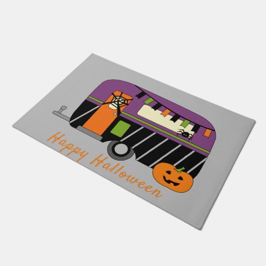 Cute Halloween RV Camper  Deurmat (Schuin)