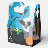 Cute Halloween Scene Kinder Halloween Party Bedankdoosjes (Geopend)