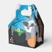 Cute Halloween Scene Kinder Halloween Party Bedankdoosjes (Voorkant Zijde)