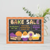 Cute Halloween School Bake Sale Kaart (Staand voorkant)