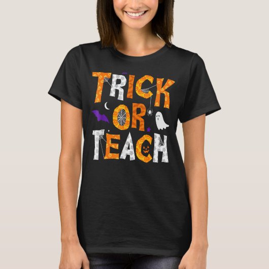 Cute Halloween School Classroom Herfst Trick T-shirt (Voorkant)