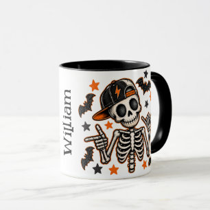Cute Halloween Skelet Schedel Mok