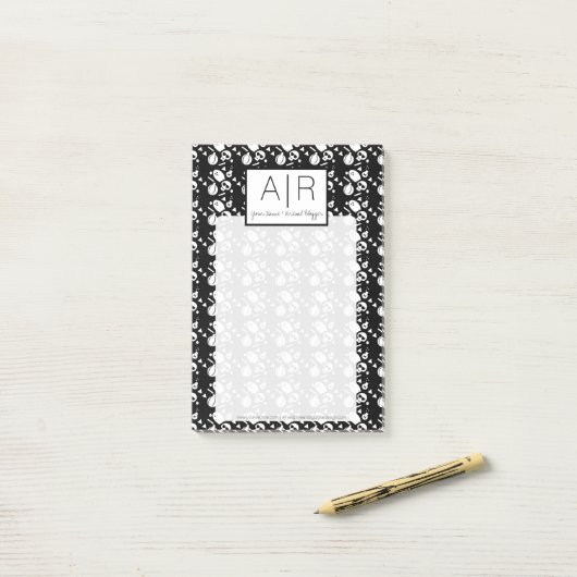 Cute Halloween Skeleton Ghost Pumpkin Print Post-it® Notes (Op bureau)