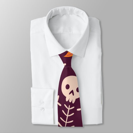 Cute Halloween Skeleton Stropdas (Gebonden)