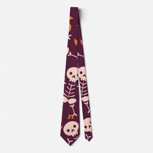 Cute Halloween Skeleton Stropdas (Voorkant)