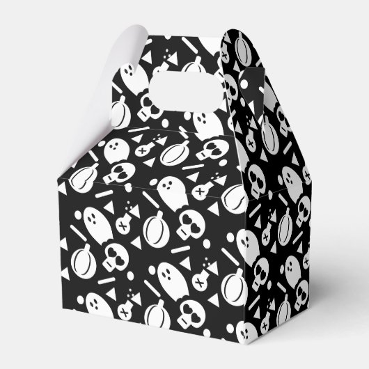Cute Halloween Skull Confetti Pumpkin Sprinkles Bedankdoosjes (Achterkant)