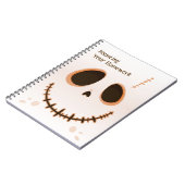 Cute Halloween Skull Face Spiral Notebook Notitieboek (Linkerzijde)