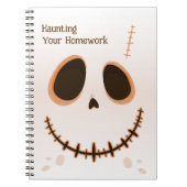 Cute Halloween Skull Face Spiral Notebook Notitieboek (Voorkant)