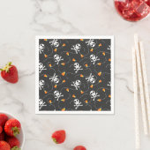Cute Halloween Skulls en Candy Corn Servet (Insitu)