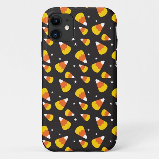 Cute Halloween snoepmaïs in zwart patroon Case-Mate iPhone Case (Achterkant)