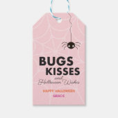 Cute Halloween Spider Gift | Roze Cadeaulabel (Voorkant)