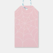 Cute Halloween Spider Gift | Roze Cadeaulabel (Achterkant)