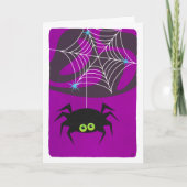 Cute Halloween Spider Paars Blank Kaart (Voorkant)