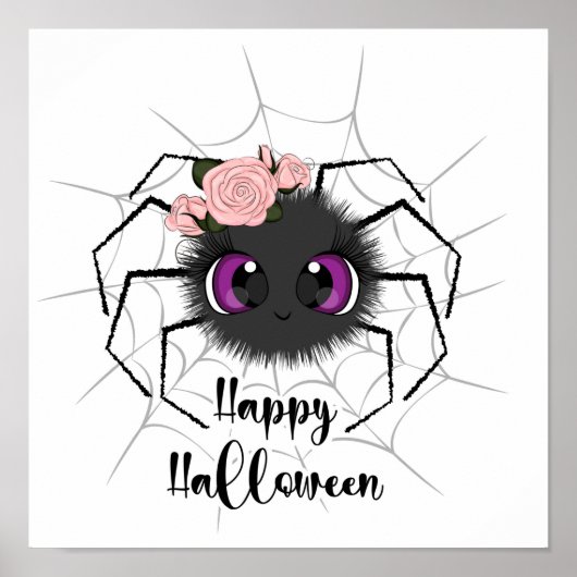 Cute Halloween Spider Poster (Voorkant)