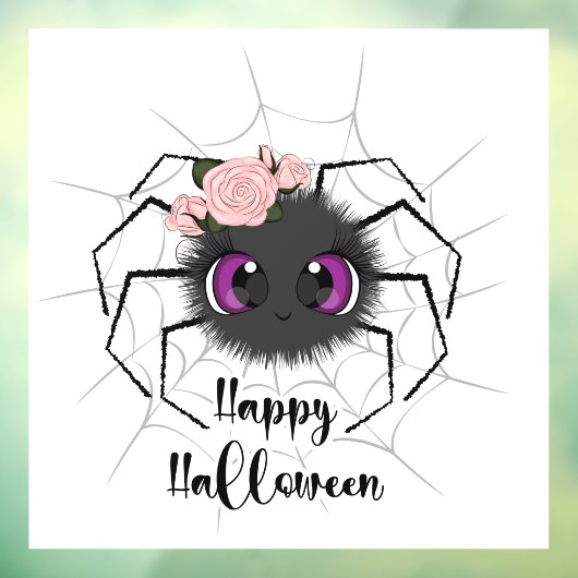 Cute Halloween Spider Raamsticker (Vel 3)