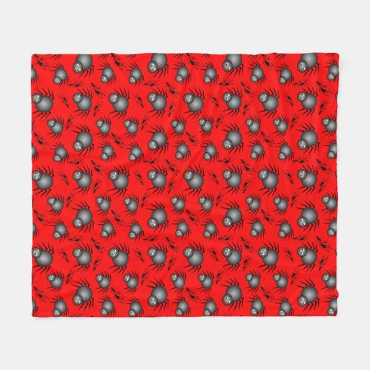Cute Halloween Spiders Fleece Blanket (Voorkant (Horizontaal))