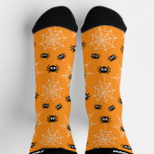 Cute Halloween-spinne- en web-sokken met naam Sokken (Top)